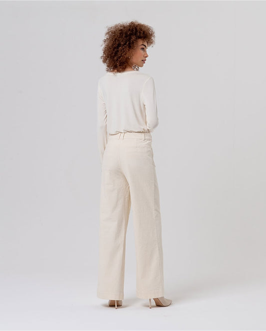 SURKANA - Pantalone in velluto crudo