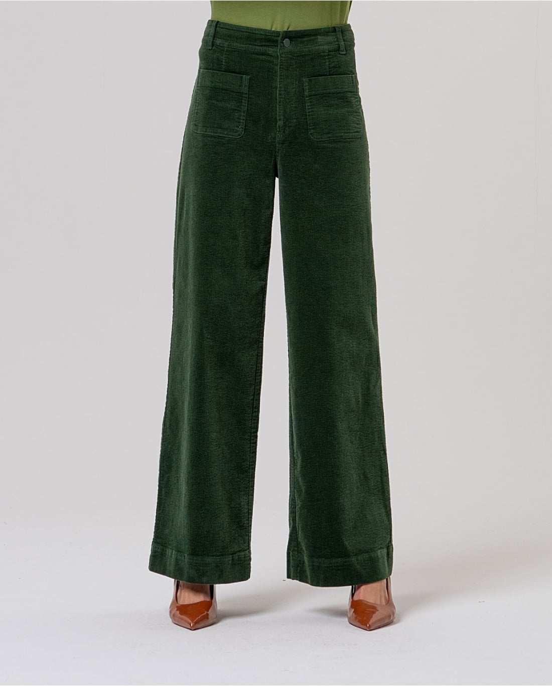 SURKANA - Pantalone in velluto kaki