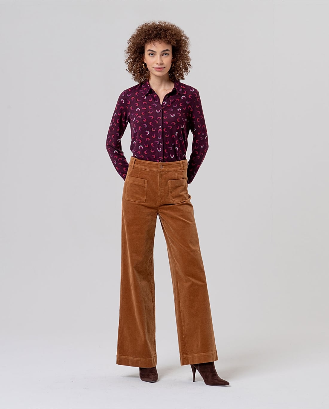 SURKANA - Pantalone in velluto Toffee