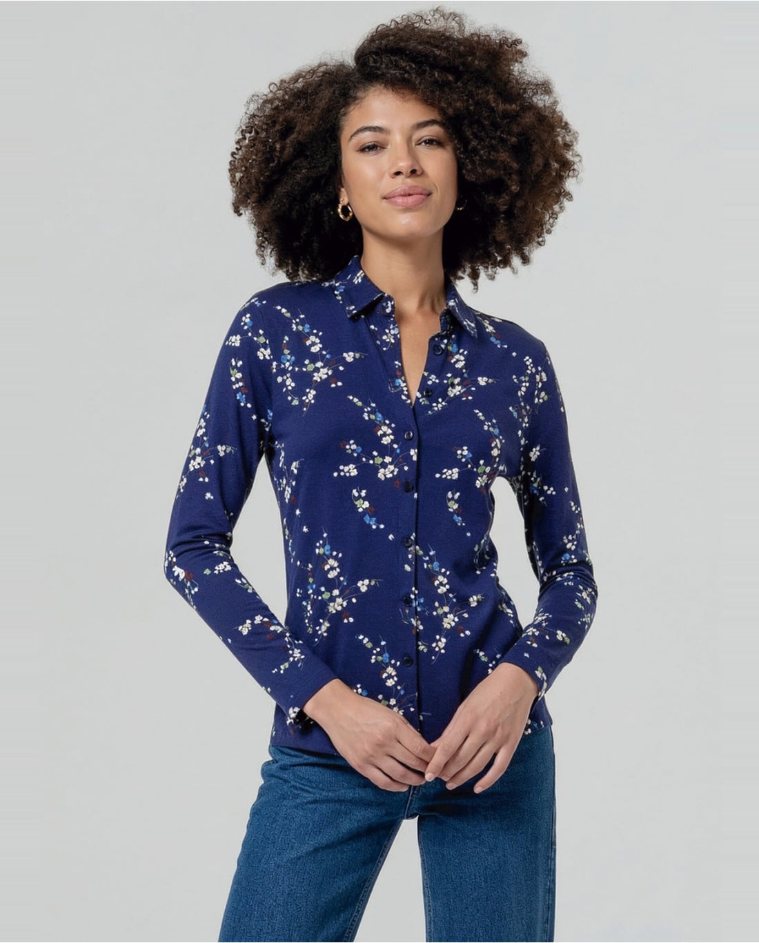 SURKANA - Camicia a fiori Marino