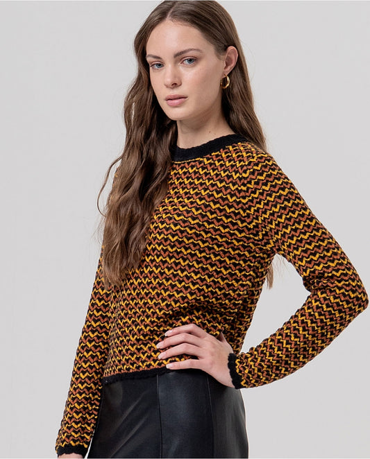SURKANA - Maglione girocollo zigzag