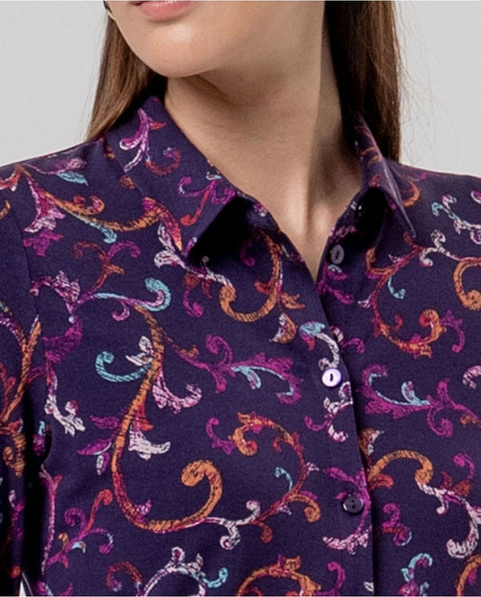 SURKANA - Camicia Ecovero Porpora