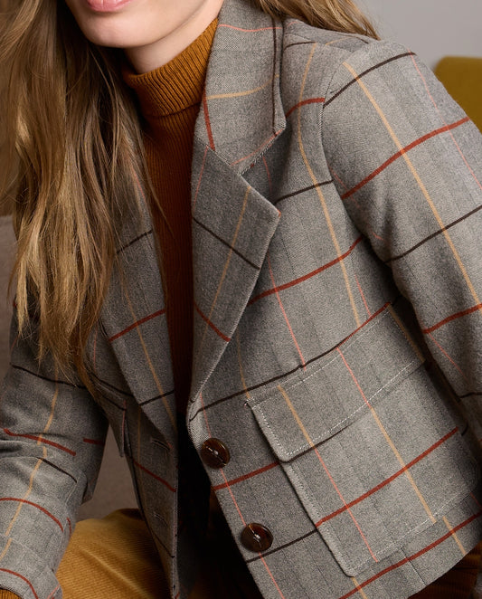 SURKANA - Blazer crop a quadri