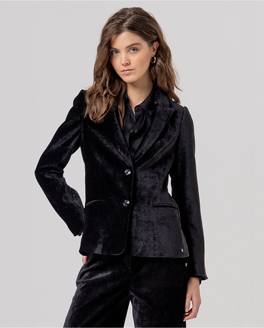 SURKANA - Blazer in velluto nero
