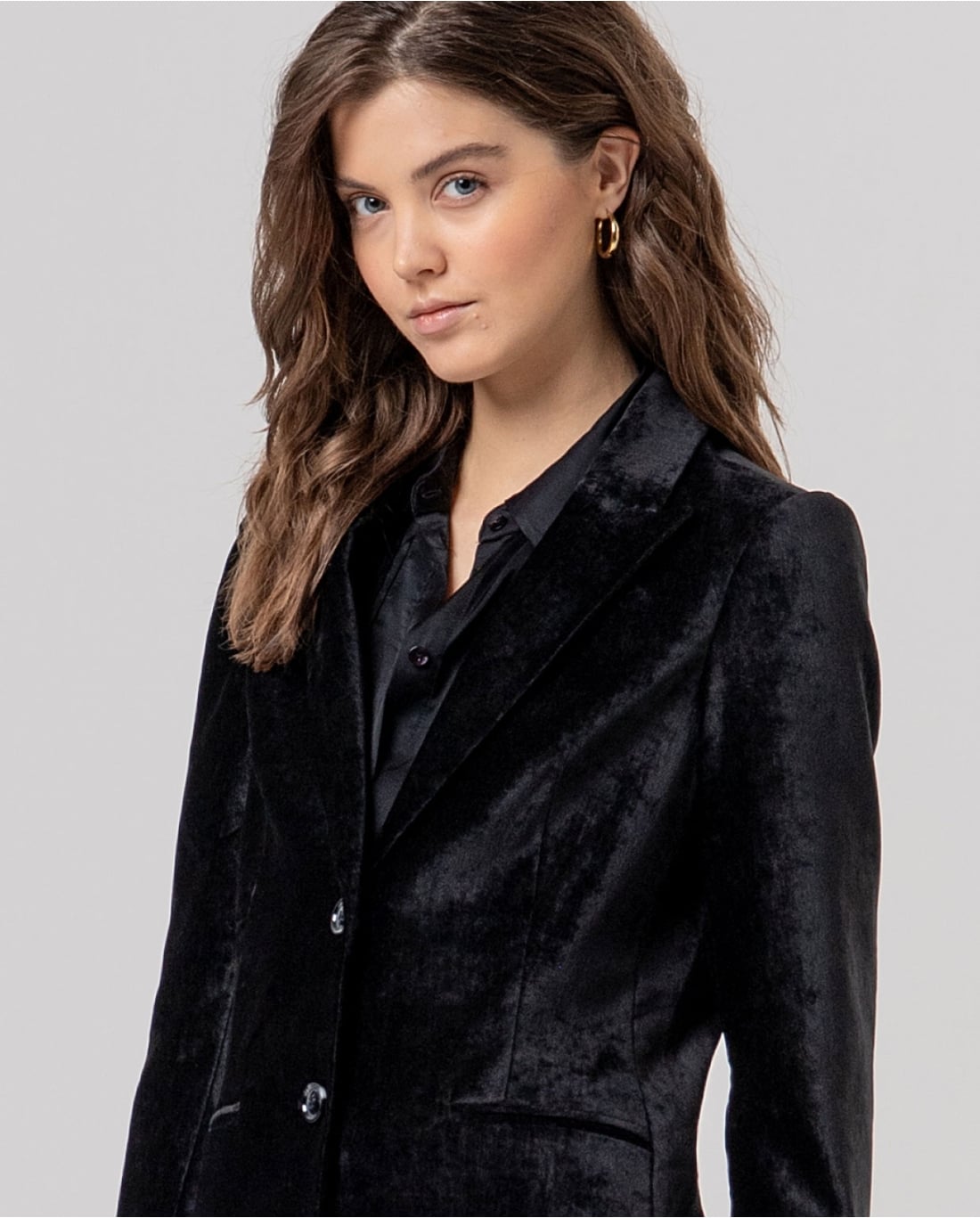 SURKANA - Blazer in velluto nero