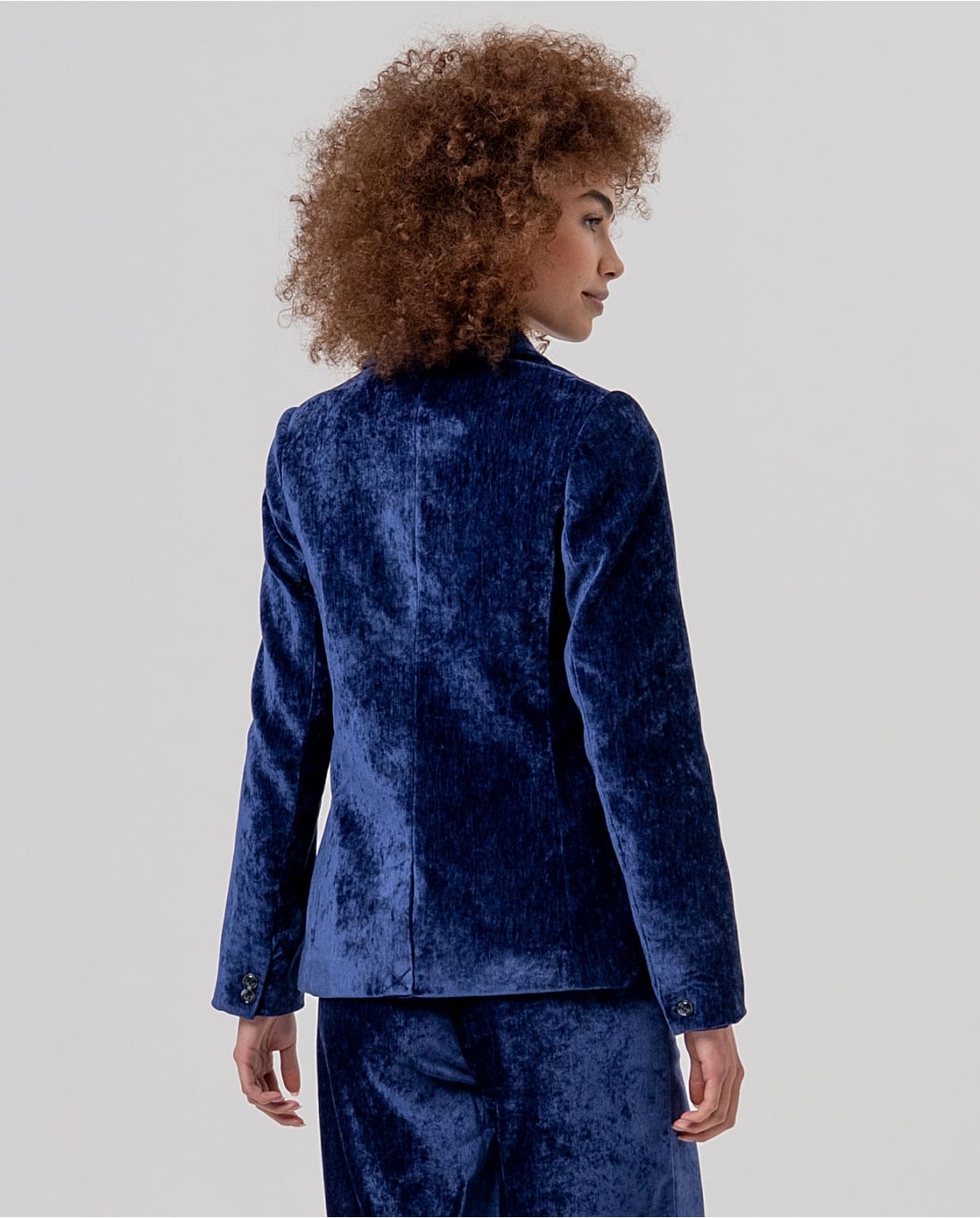 SURKANA - Blazer in velluto blu