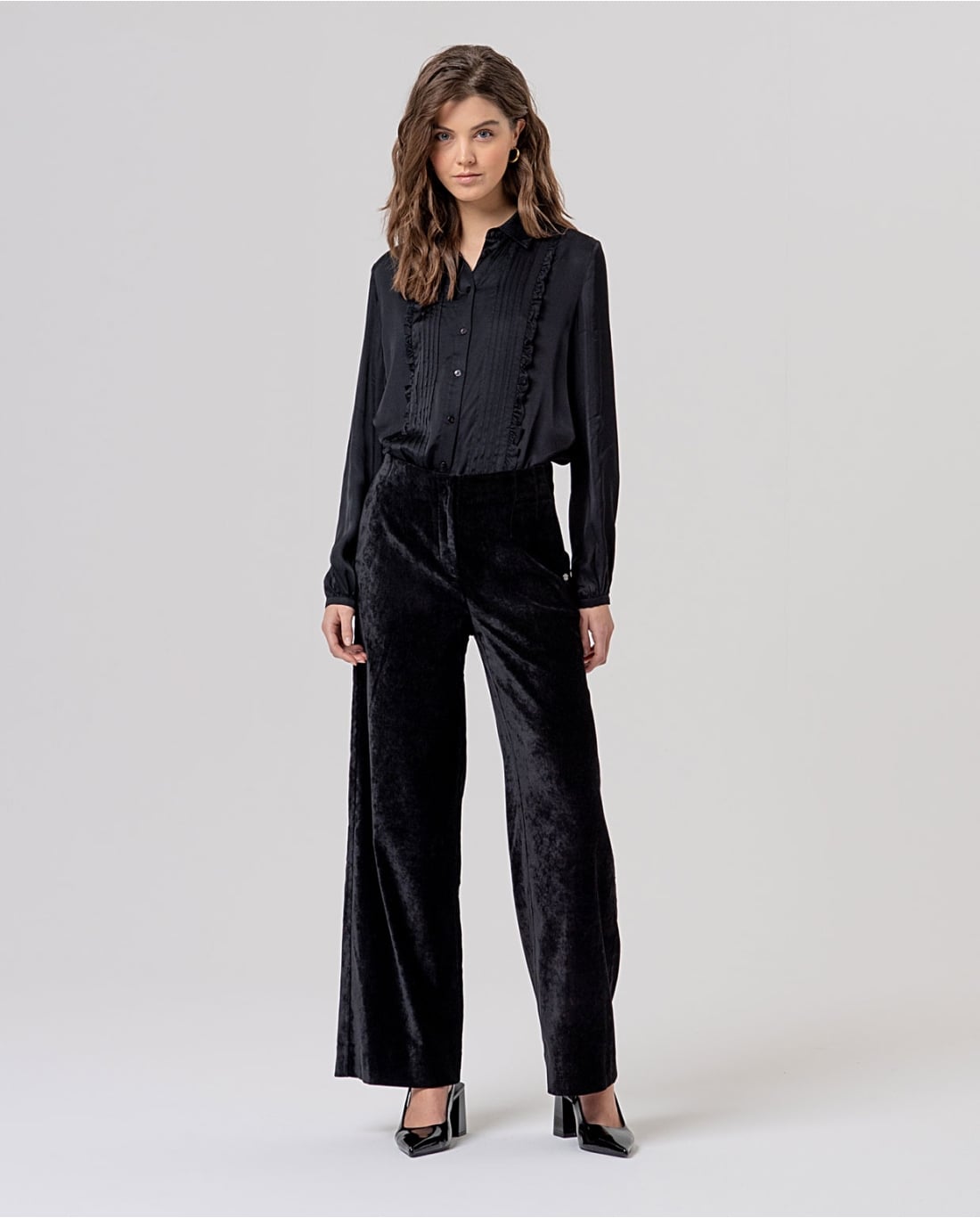 SURKANA - Pantalone in velluto nero
