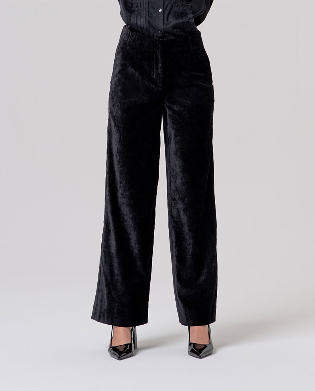 SURKANA - Pantalone in velluto nero