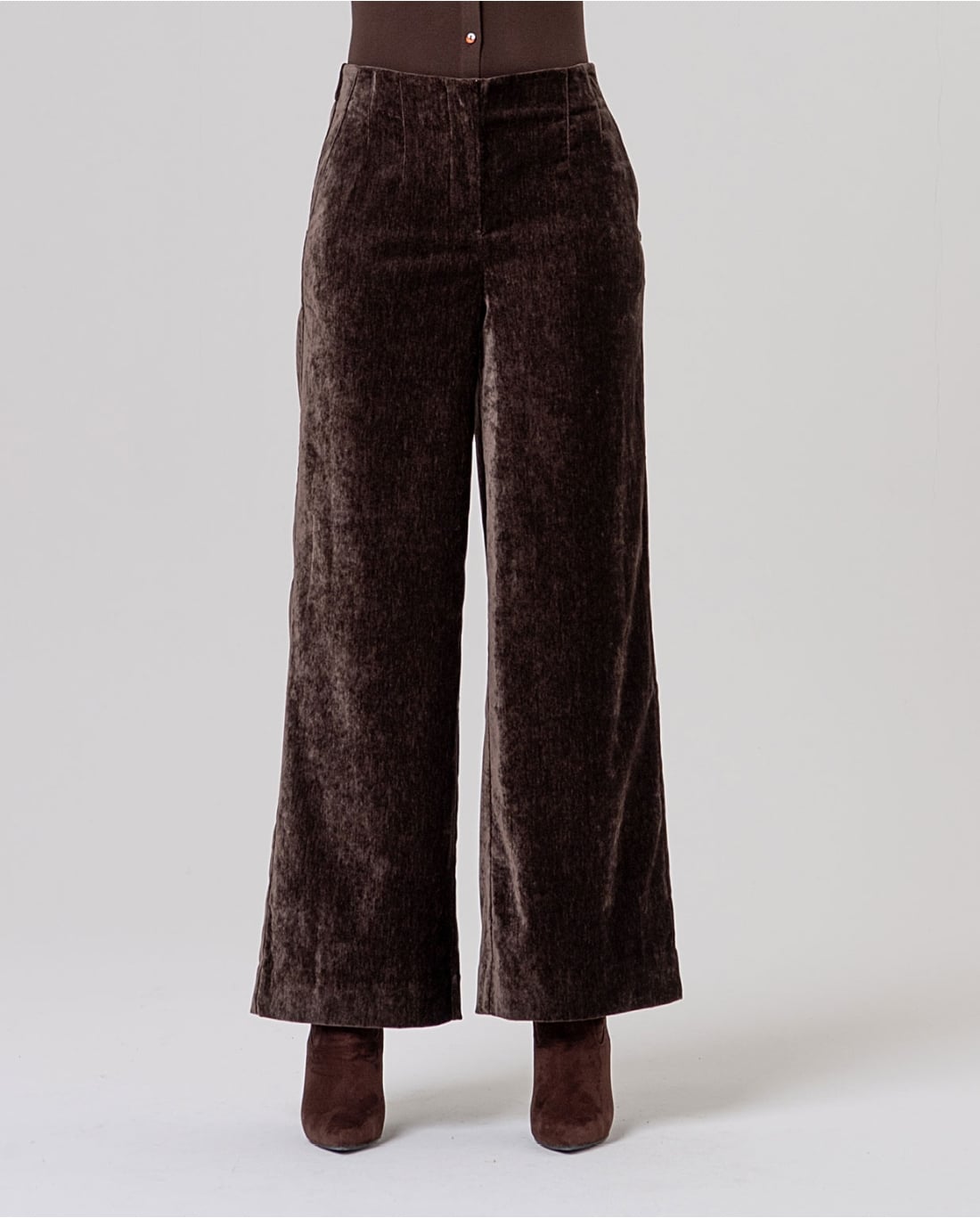 SURKANA - Pantalone in velluto cioccolato