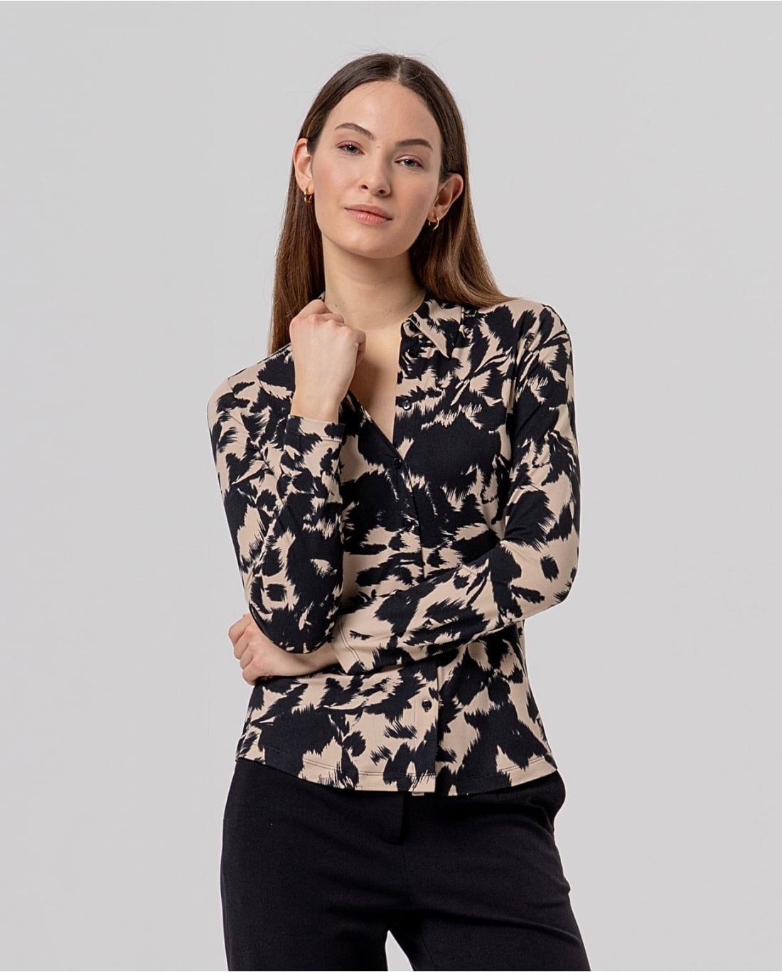SURKANA - Camicia stampata Nero