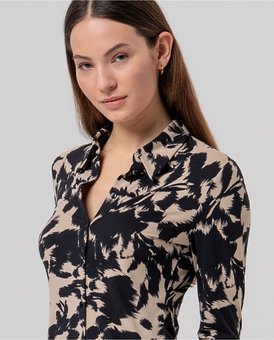 SURKANA - Camicia stampata Nero