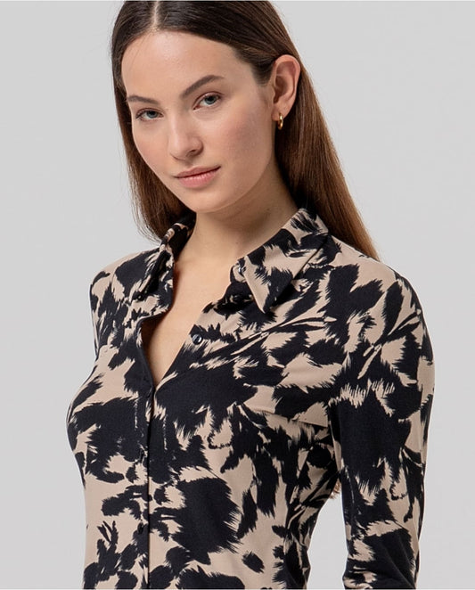 SURKANA - Camicia stampata Nero