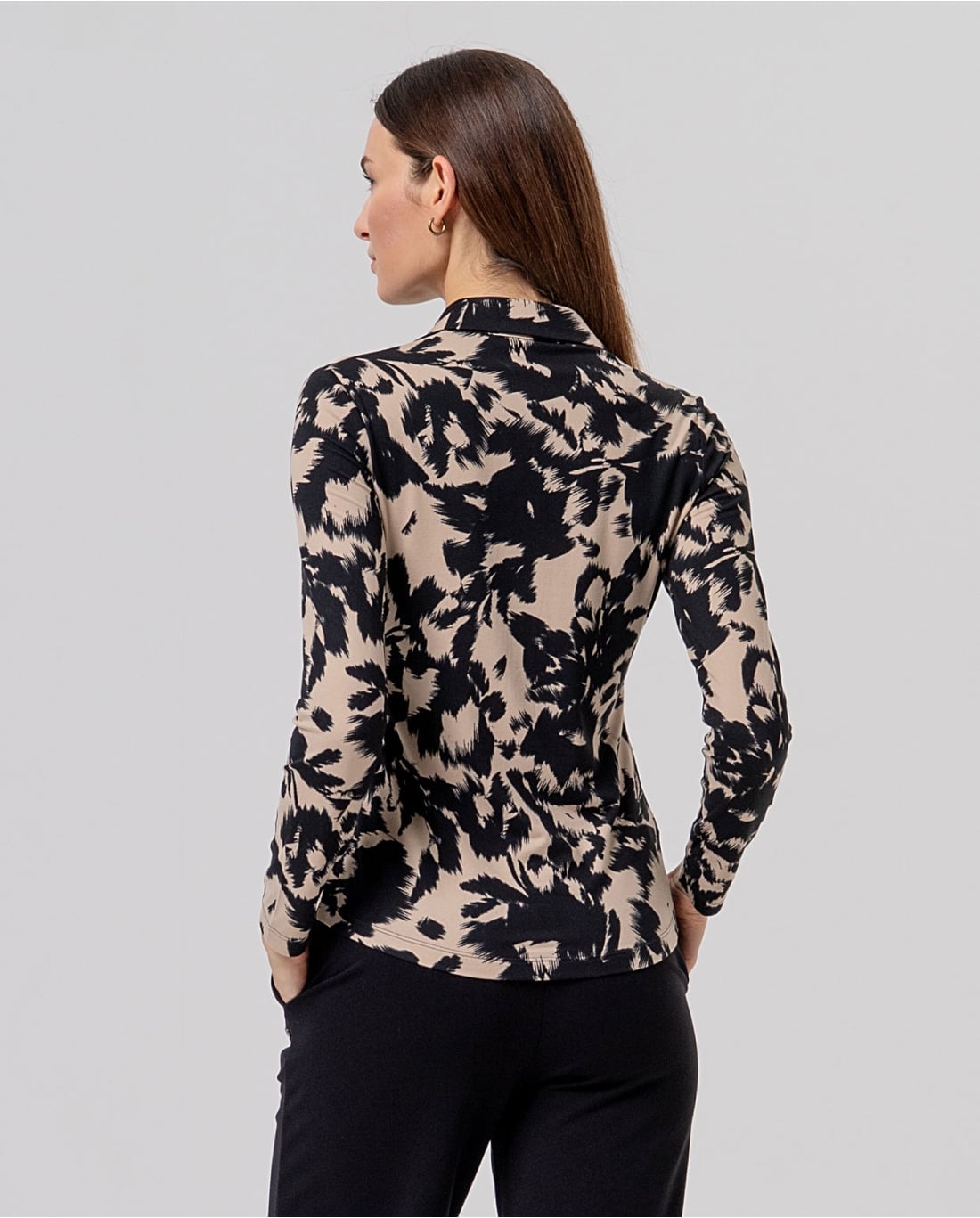 SURKANA - Camicia stampata Nero