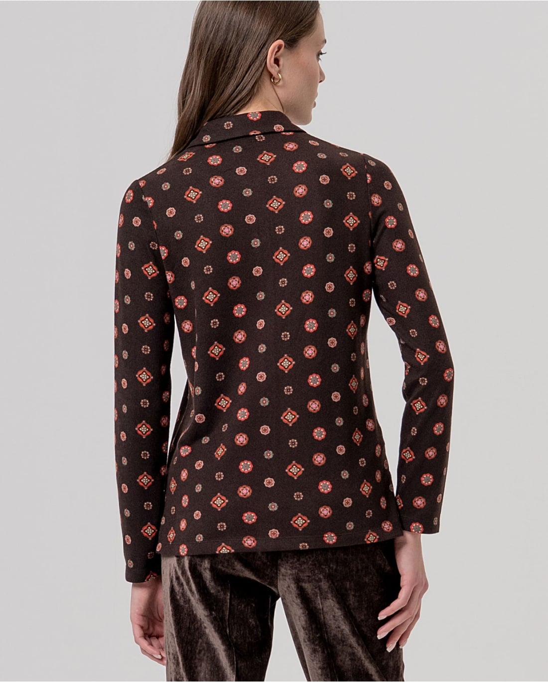 SURKANA - Camicia stampa Cioccolato