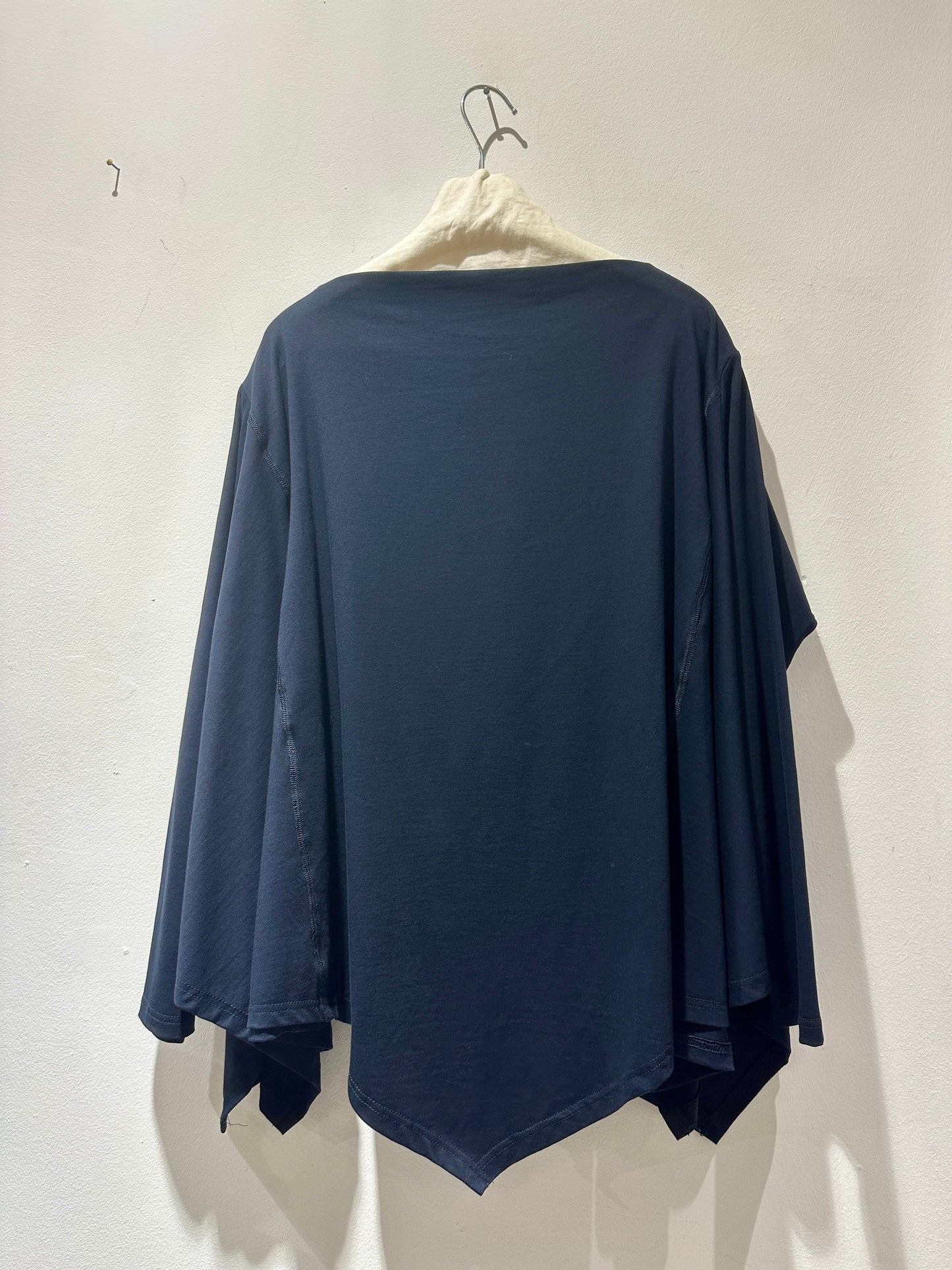 JM Design - Maglia over con collo a cratere, Blu