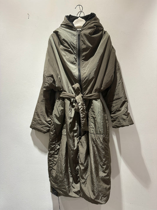 KIMONORAIN - Piumino lungo reversibile, Marron Glacè