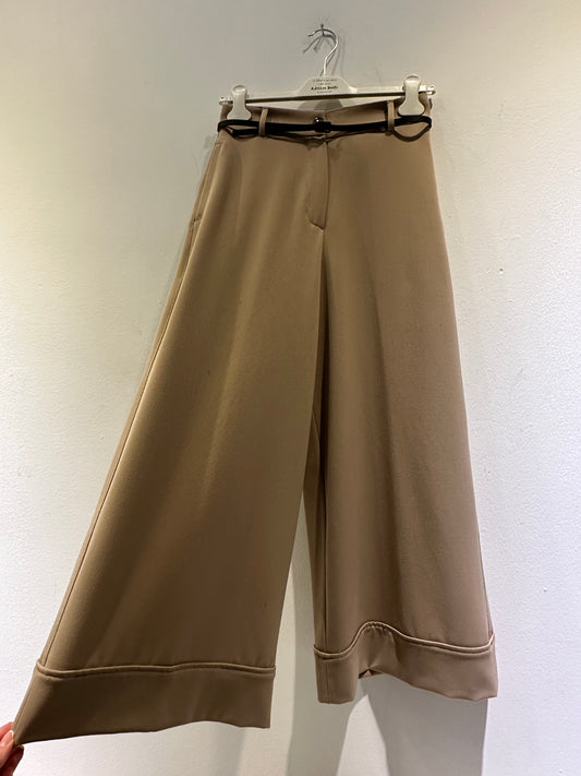 ALESSIA SANTI - Pantalone con cintura, Beige