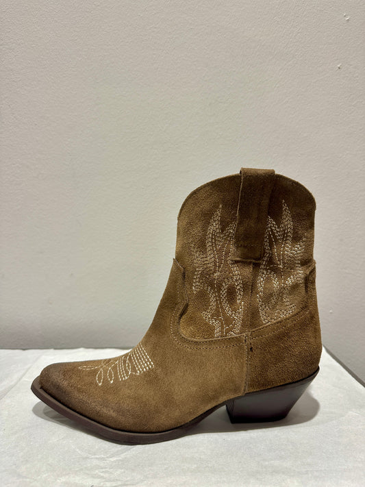 SUSY MIX - Stivaletto in pelle scamosciato, Beige