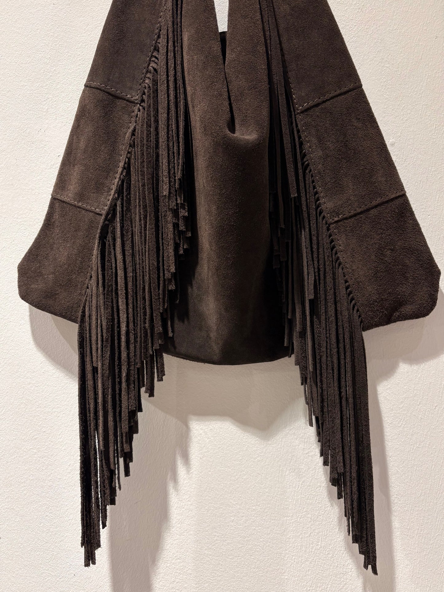 SUSY MIX - Shopper con frange, Marrone