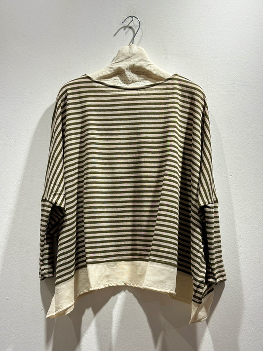 MAMA B - Maglia Bamboo LR, riga Alga
