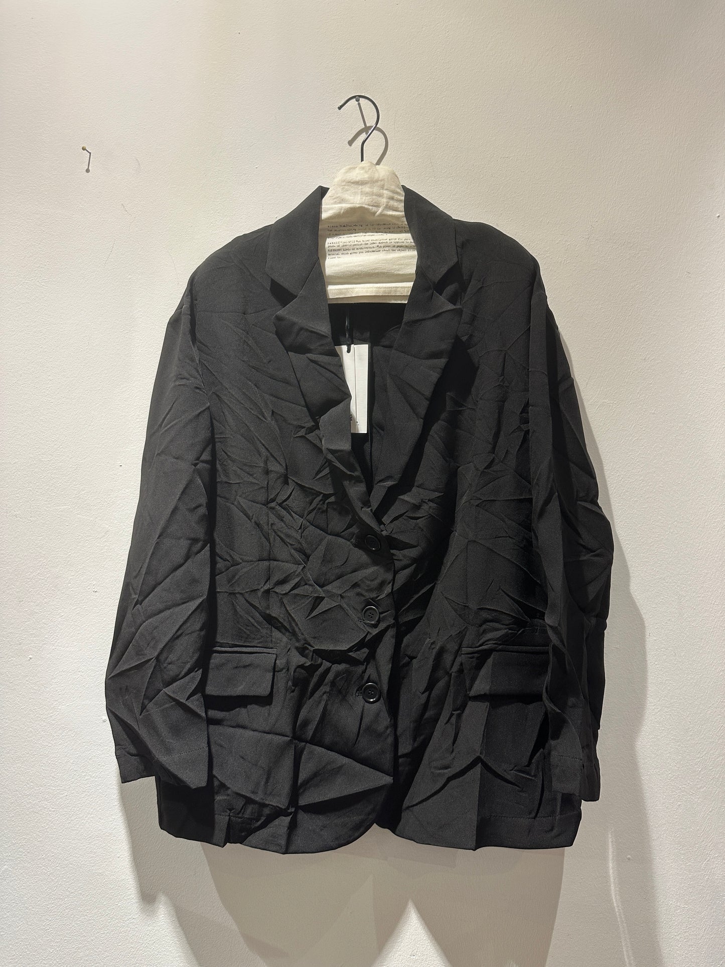 JM Design - Giacca over stropicciata, Nero