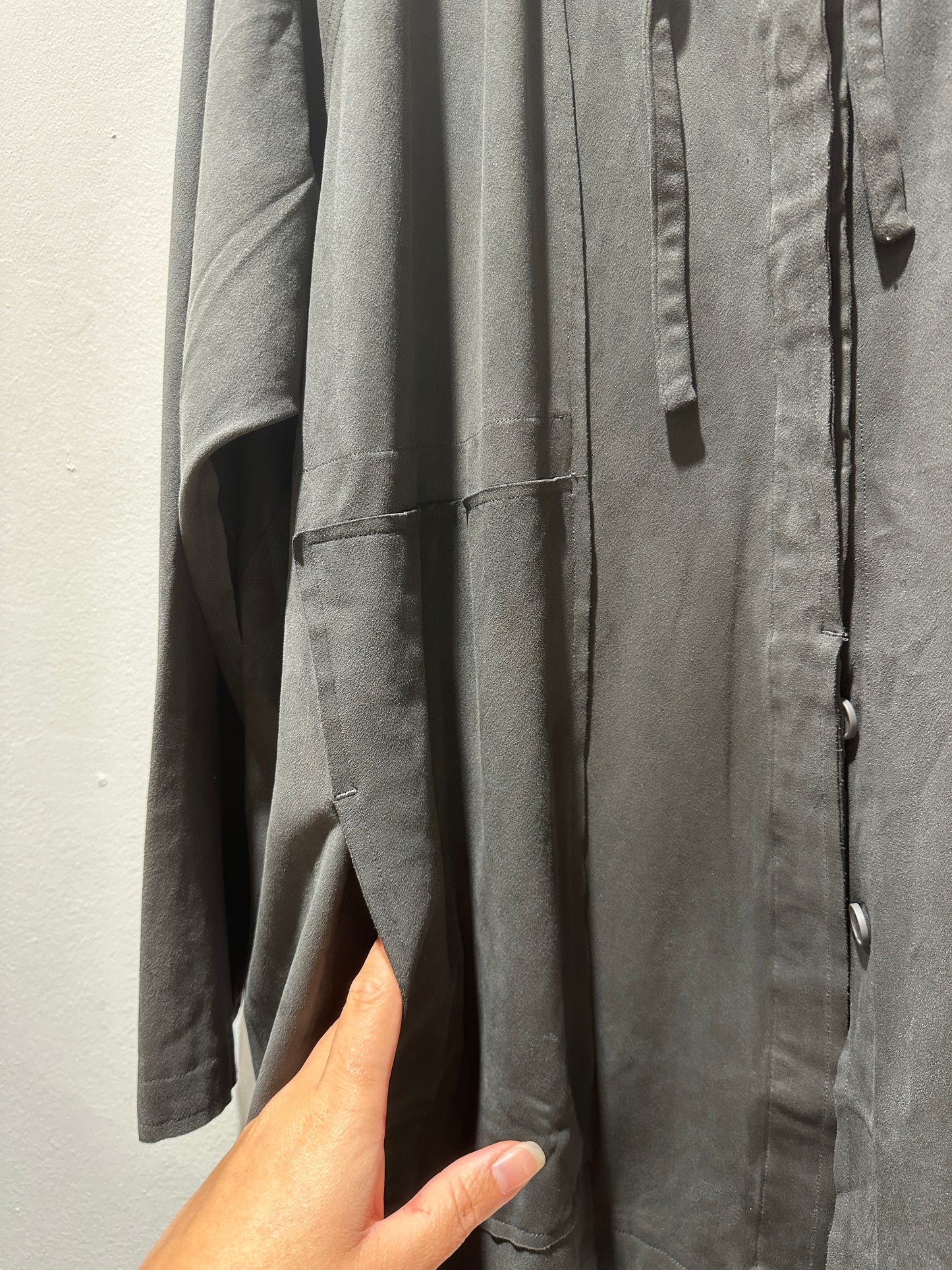 RUNDHOLZ - Spolverino in cupro, Grey