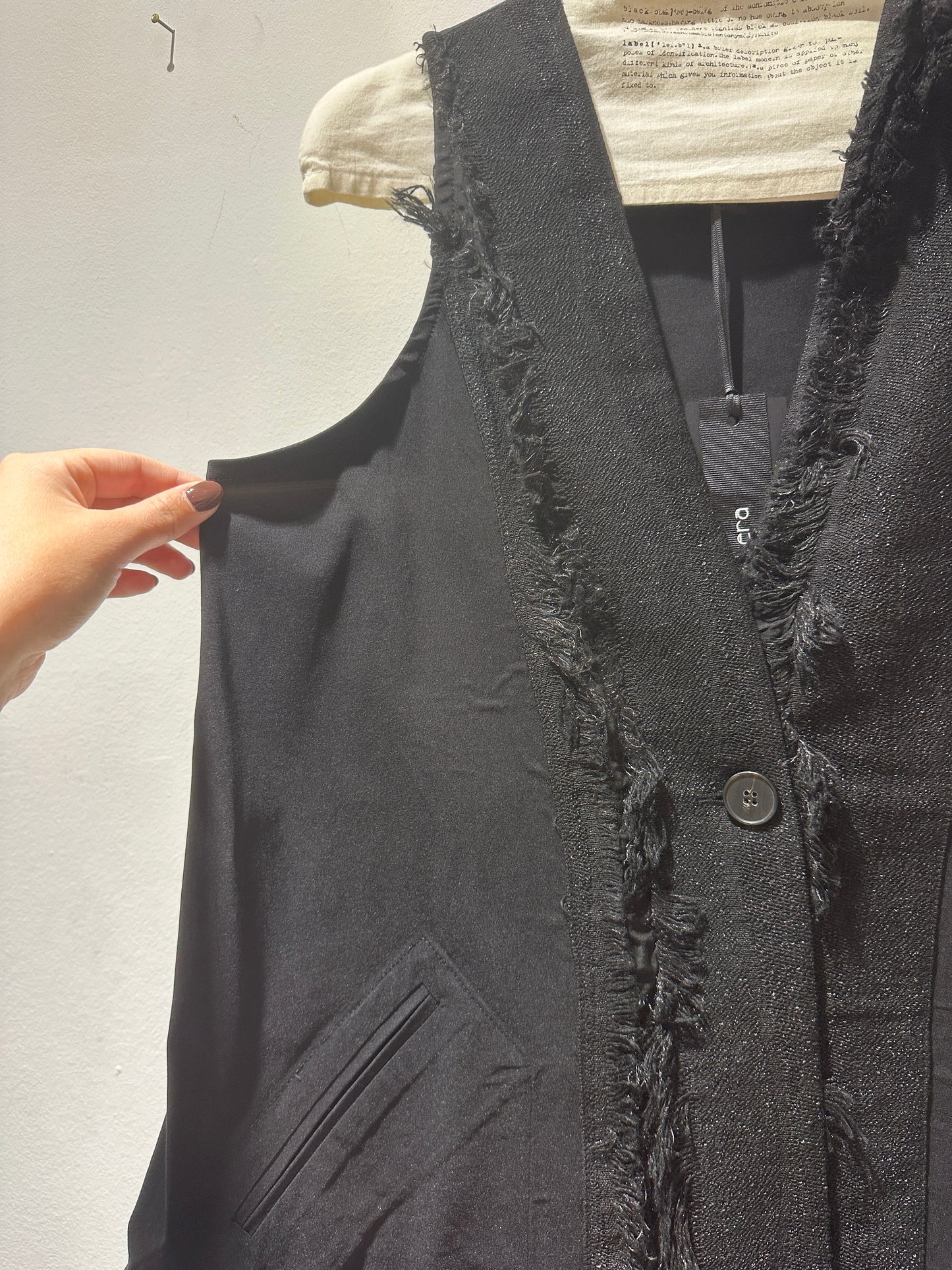 MANESERA - Gilet Fil Coupè, Nero