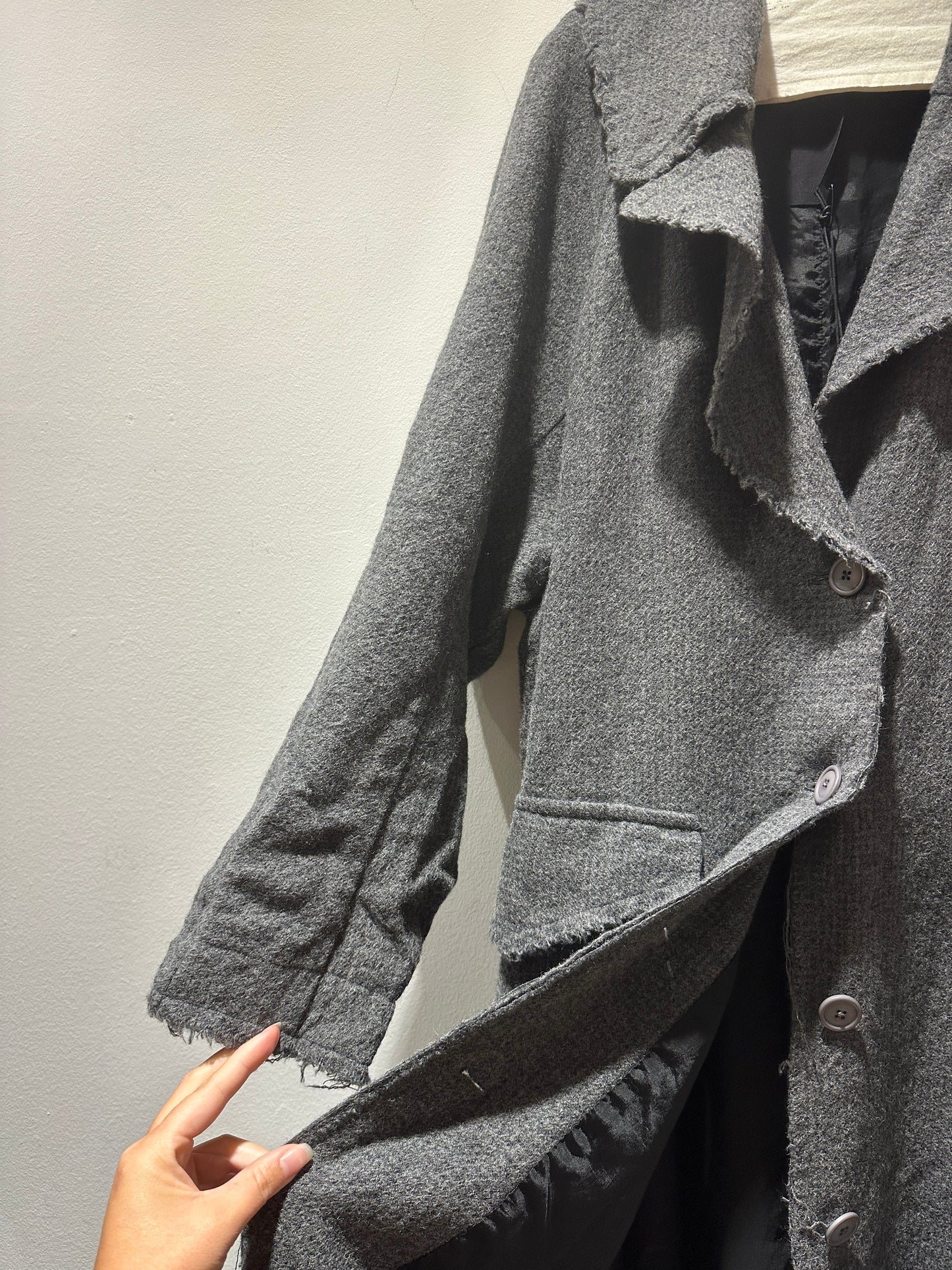 RUNDHOLZ - Cappotto lungo in lana, Grey
