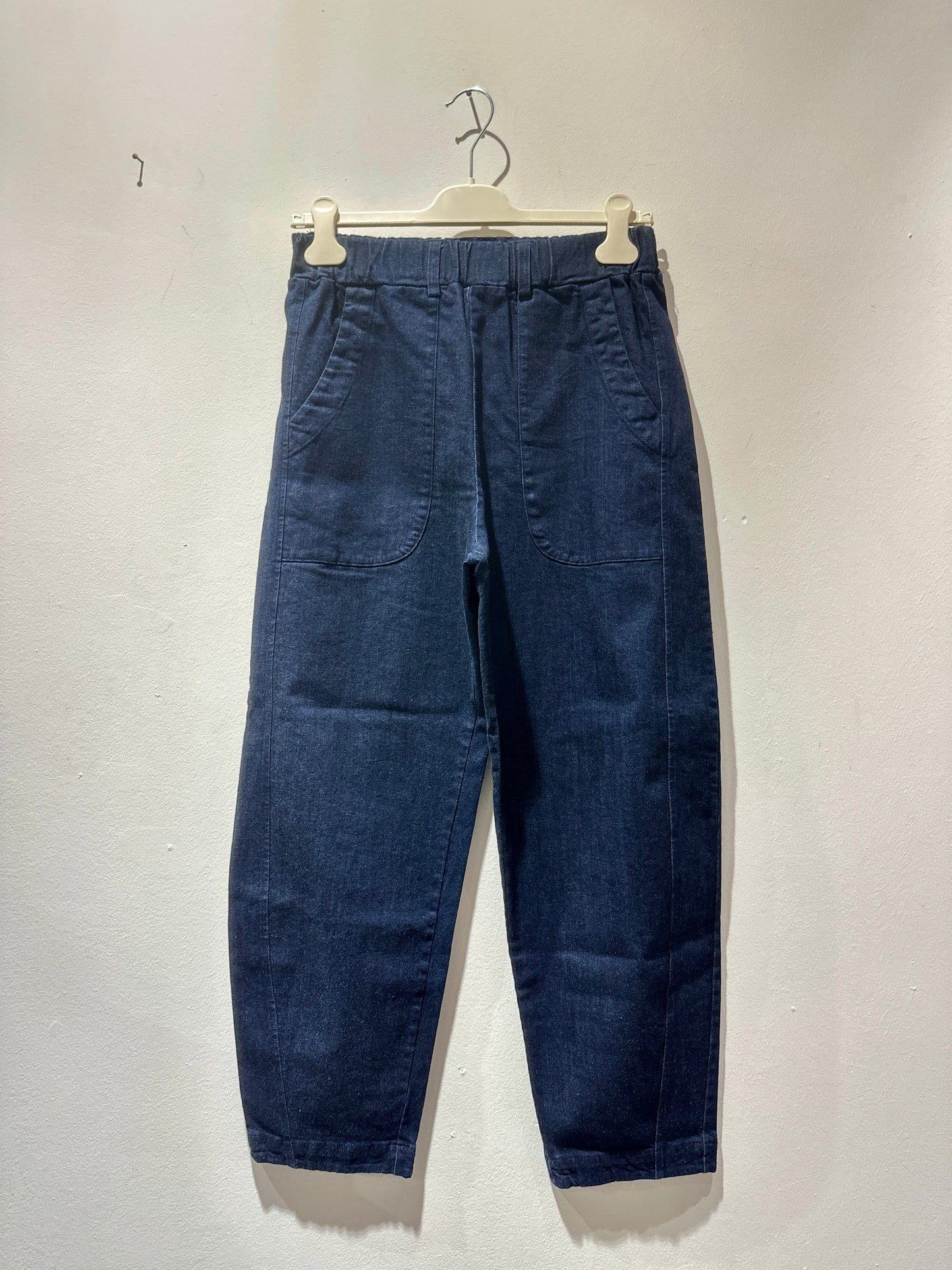 ThiPo - Pantalone denim curva, Blu