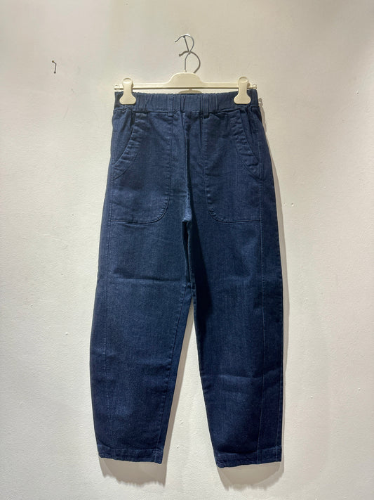 ThiPo - Pantalone denim curva, Blu