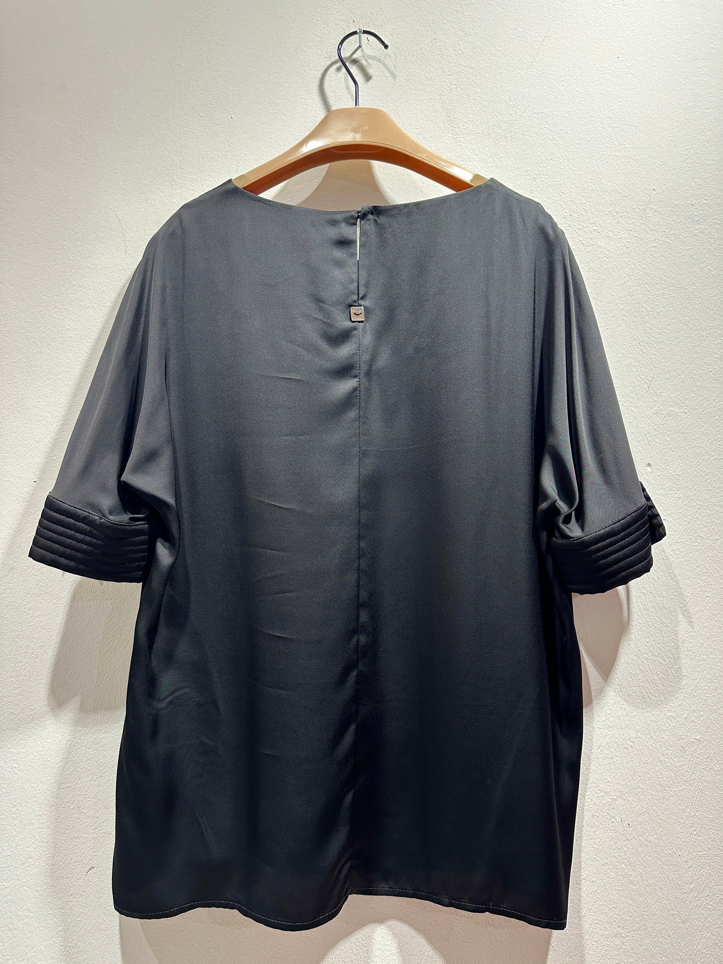 MANILA GRACE - Blusa con impunture, Nero