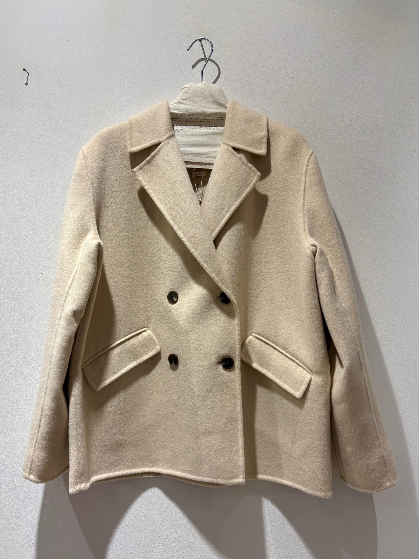 YERSE - Caban misto lana, Ecru