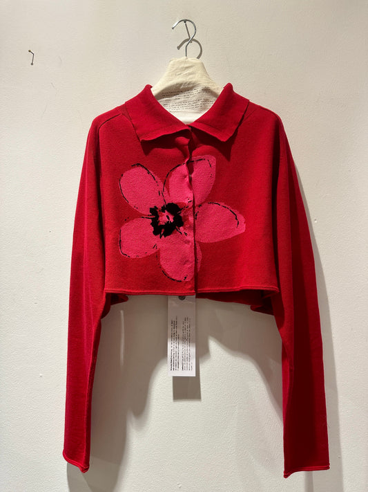 RUNDHOLZ - Cardigan fiore, Red