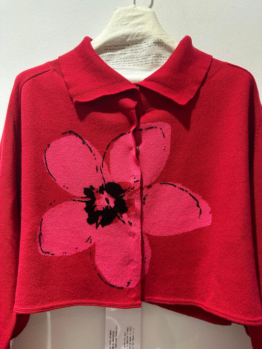 RUNDHOLZ - Cardigan fiore, Red