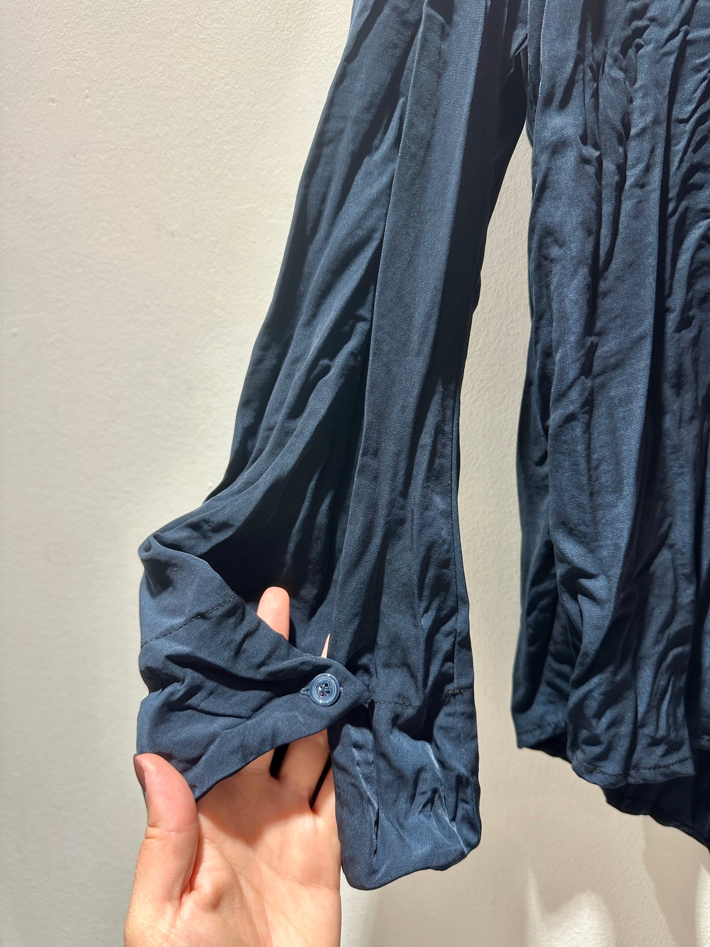 JM Design - Camicia stropicciata, Blu