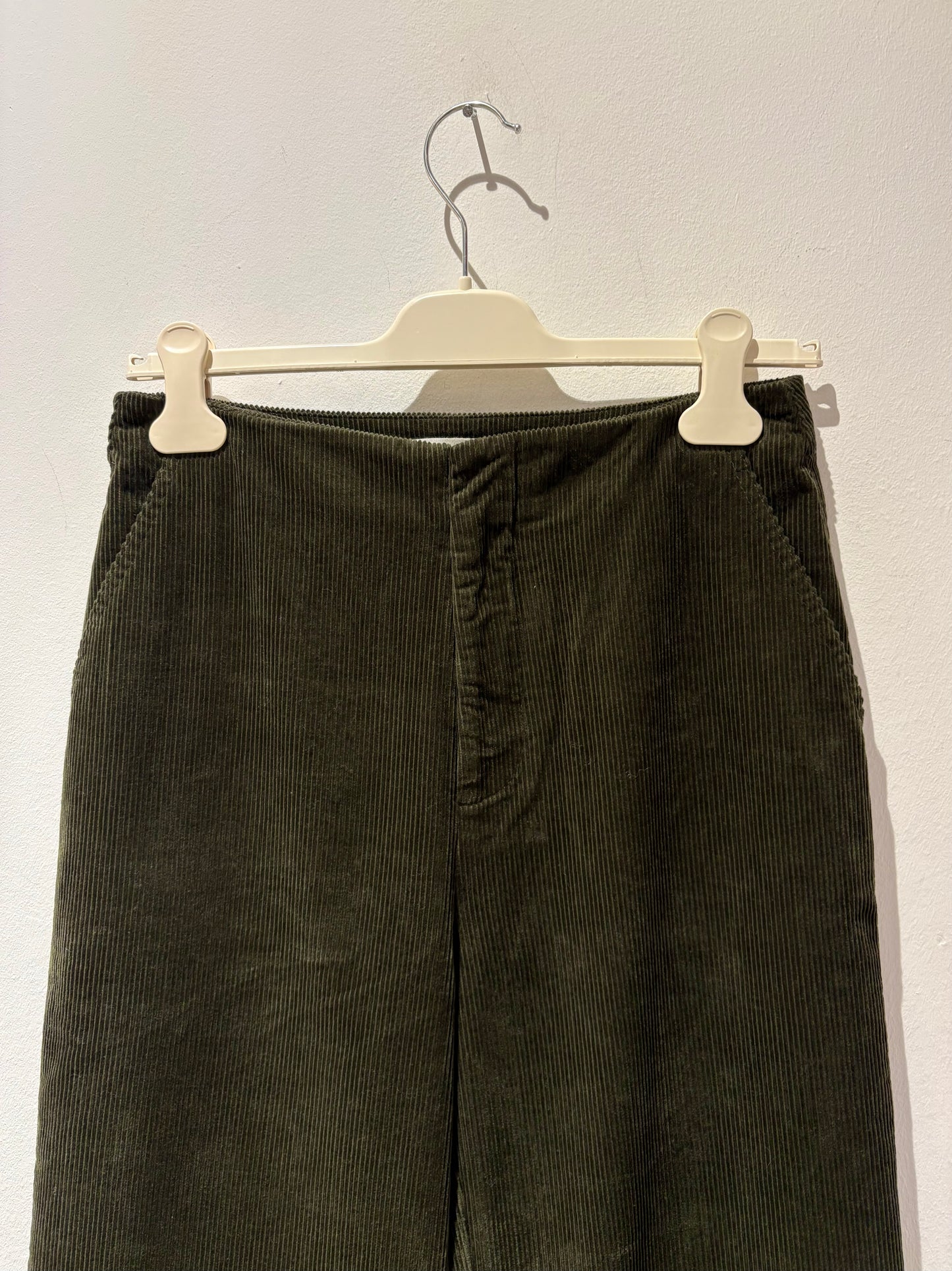 YERSE - Pantalone in velluto, Kaki