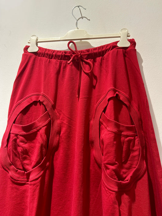 RUNDHOLZ - Gonna con tasche, Red