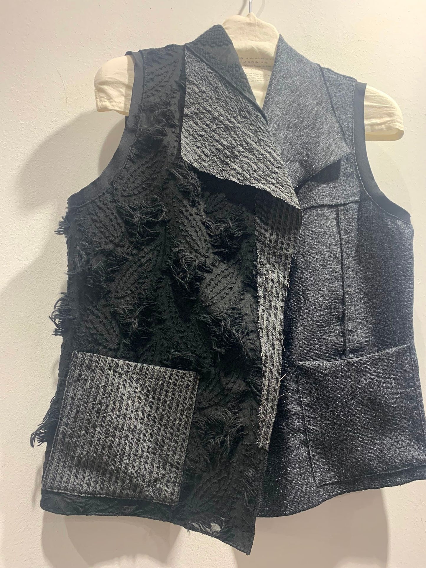 TADASHI - Gilet patch rigato