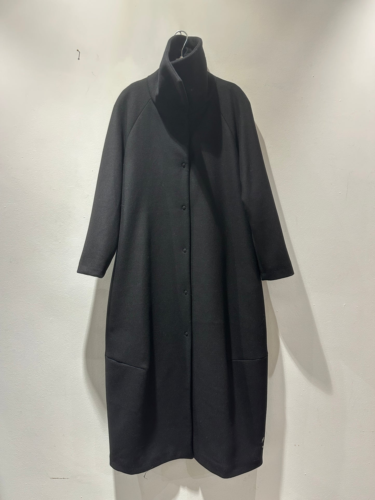 JM Design - Cappotto lungo misto lana, Nero