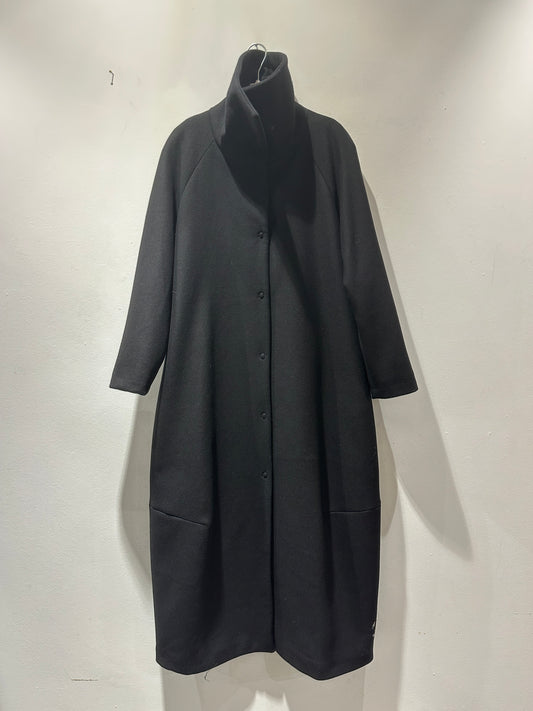 JM Design - Cappotto lungo misto lana, Nero