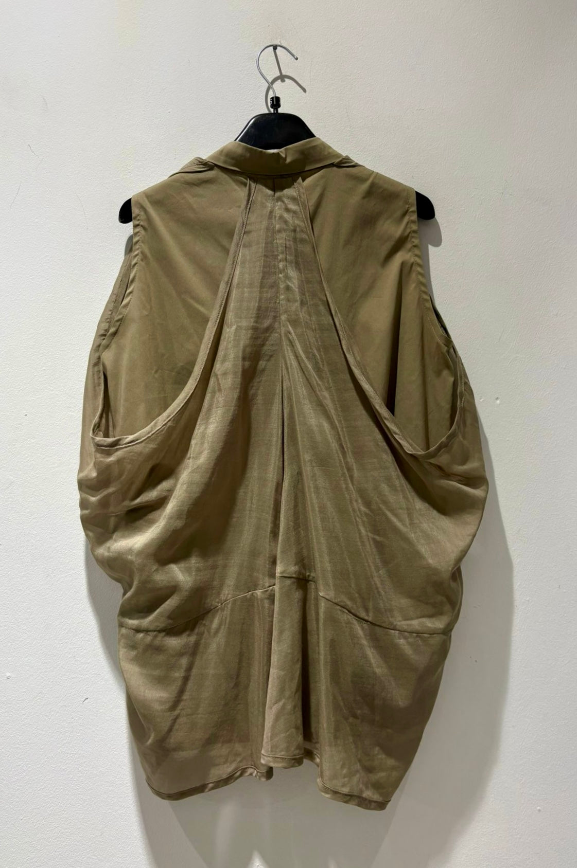 MANESERA - Camicia drappeggiata, Kaki