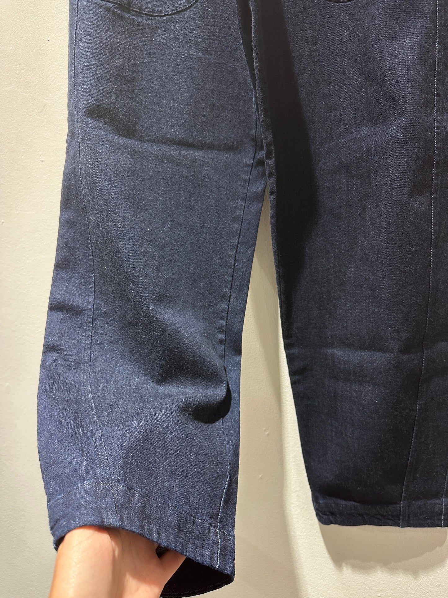 ThiPo - Pantalone denim curva, Blu