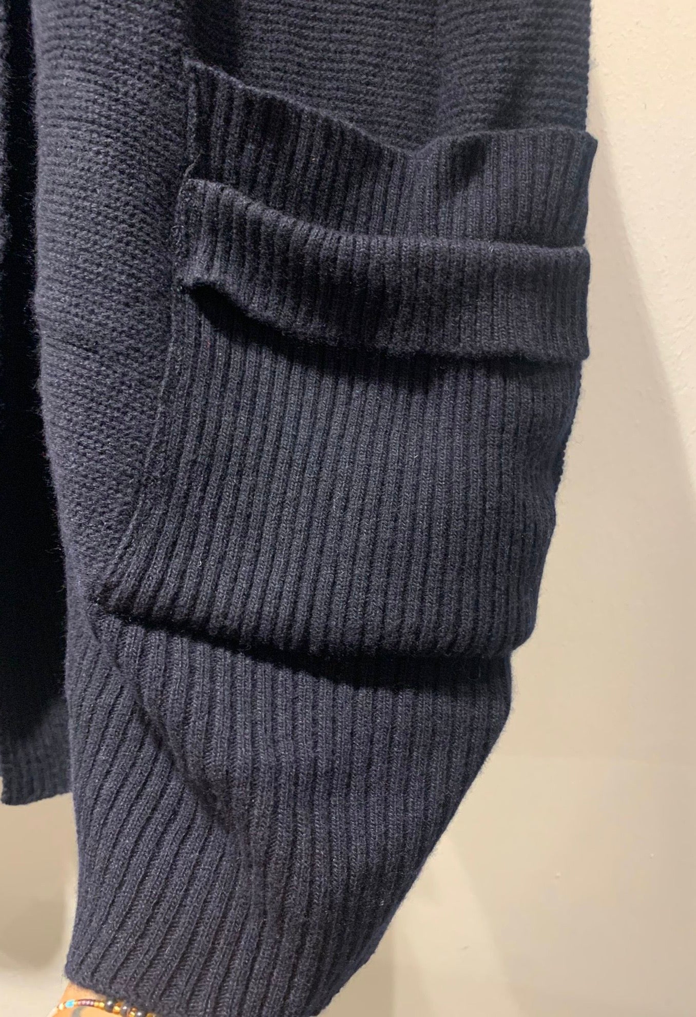 KNIT KNIT - Cardigan oversize misto lana, Navy