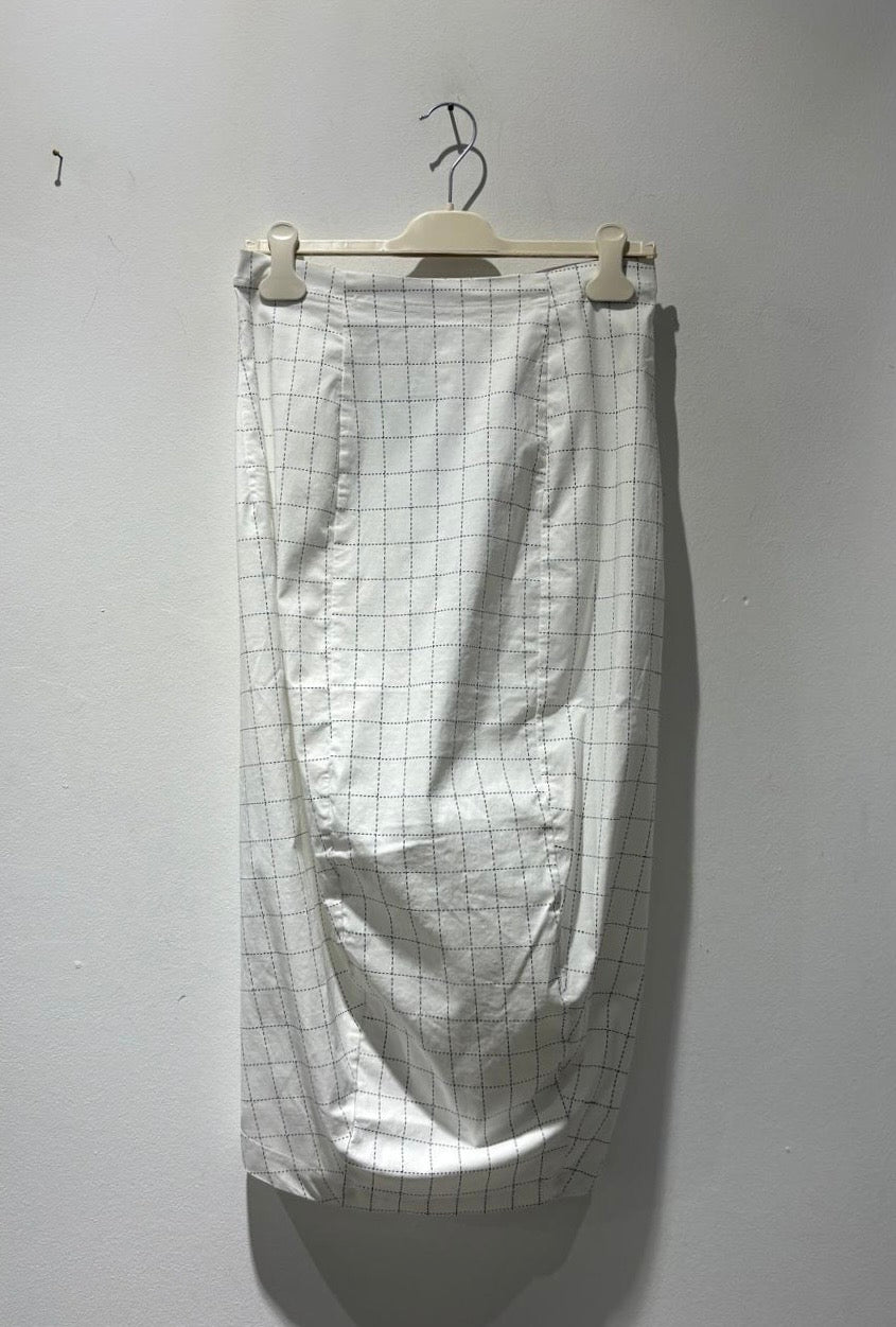 RUNDHOLZ - Gonna tubino, Offwhite Check