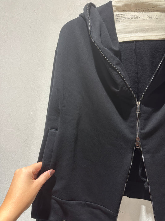 JM Design - Felpa crop con cappuccio, Nera