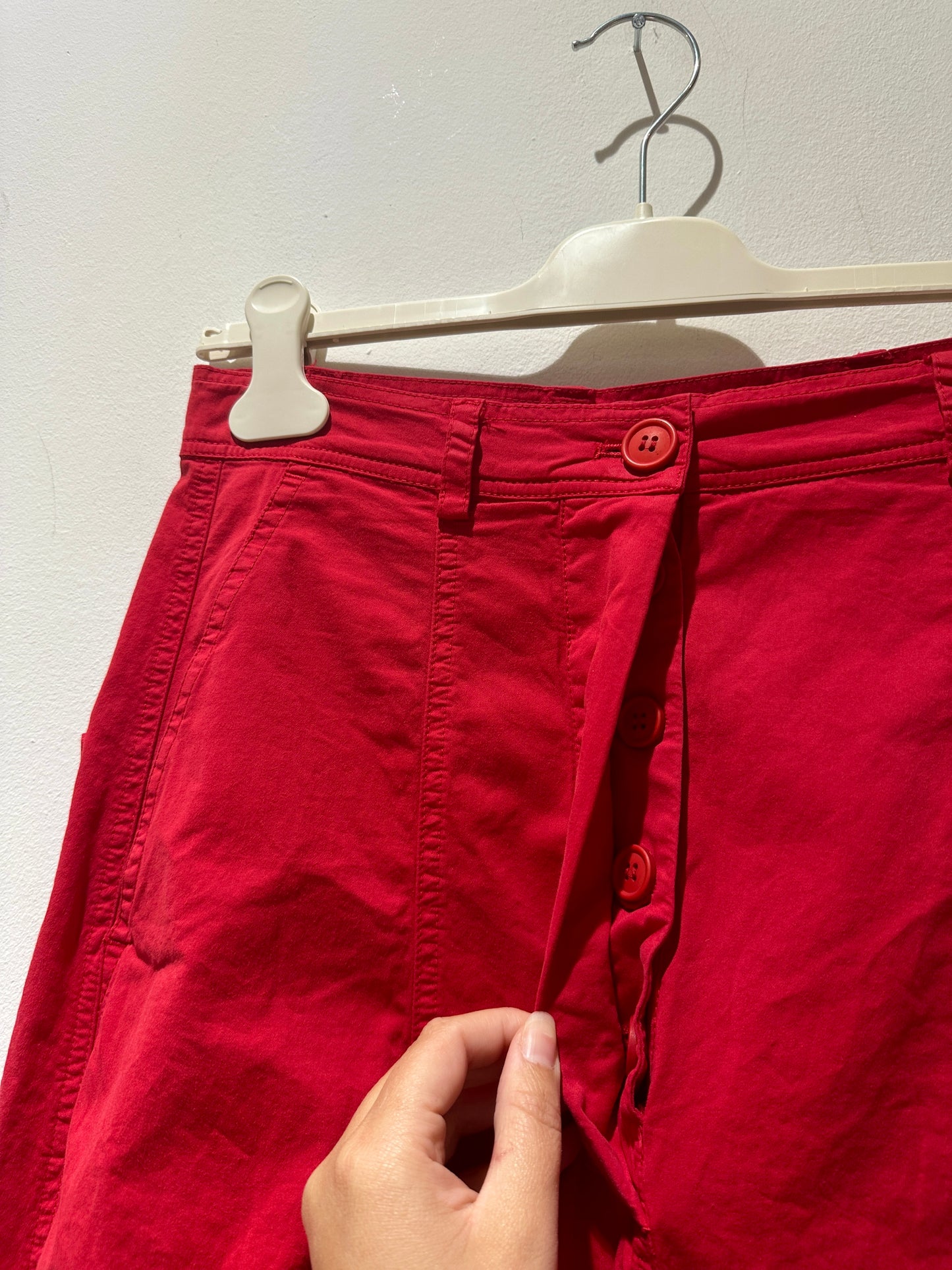 RUNDHOLZ - Pantalone gamba ampia, Red