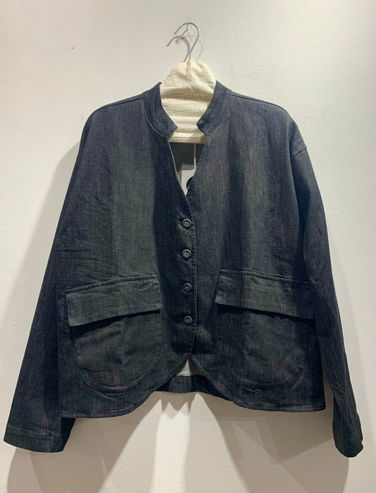 ThiPo - Giacca  in denim, Nero