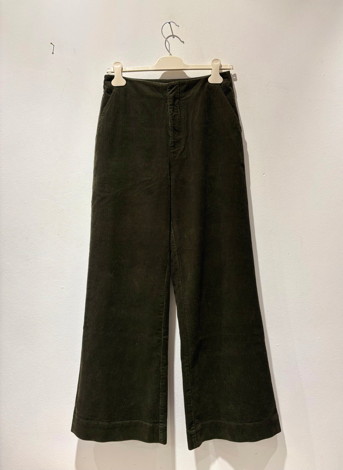 YERSE - Pantalone in velluto, Kaki