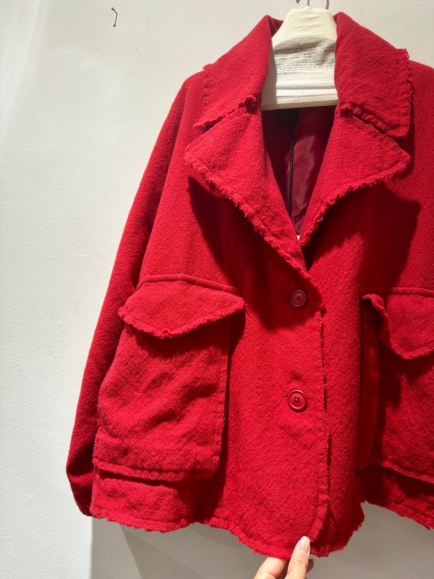 RUNDHOLZ - Cappotto corto in lana, Red