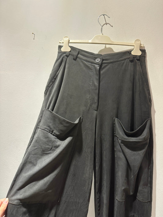 RUNDHOLZ - Pantalone in cupro, Grey